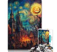 1000 Pieces for Teenagers Halloween Skeleton Landscape 1000 Piece Jigsaw Puzzles for Teenagers,DIY Birthday Gifts for Teens And Adults 50x75cm