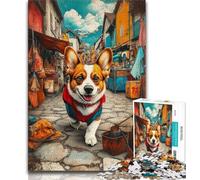 1000 Pieces for Teenagers Happy Corgi Jigsaw Puzzles for Teenagers 1000,Family Entertainment Toys Is Ideal As A Gift for The Whole Family (50x75cm)