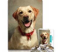 1000 Pieces for Teenagers Happy Labrador 1000 Pieces Jigsaw Puzzles for Adults And Teens,Unique Birthday And Gifts for Age 14+ 26x38cm