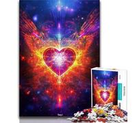 1000 Pieces for Teenagers Heart-shaped Wings Puzzles for Adults Teens 1000 Pieces,Stress Reliever Difficult Challenge Enhance Love between Couples (50x75cm)