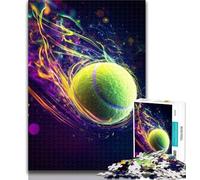 1000 Pieces for Teenagers Hitting A Tennis Ball Puzzles 1000 Pieces for Adults,Toy Intellectual Game Artists Collection, Fine Art 50x75cm