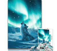 1000 Pieces for Teenagers Howling Wolf Jigsaws Puzzles 1000 Pieces for Teenagers Gifts,Educational Game Challenge Toy for Women And Men 26x38cm