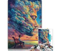1000 Pieces for Teenagers Human Face Color Cloud 1000 Pieces Jigsaw Puzzle for Adults& Teens,DIY Birthday Gifts for Teens And Adults 50x75cm