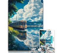 1000 Pieces for Teenagers Japanese Trains 1000 Piece Jigsaw Puzzle for Adults Teens,Family Game Stress Reliever Difficult Challenge Great Gifts And Toys (50x75cm)