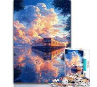 1000 Pieces for Teenagers Japanese Trains 1000 Piece Jigsaw Puzzles for Teenagers,Parent-child Interaction for Age 14 Years Up (26x38cm)