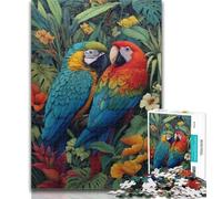 1000 Pieces for Teenagers Jungle Parrot Adult Jigsaws 1000 Piece,Stress Reliever Difficult Challenge Unique Home Decor And Gifts 26x38cm