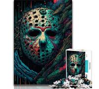 1000 Pieces for Teenagers Killer Mask 1000 Piece Jigsaw Puzzles for Adults,Diy Modern Wall Art Unique Gift Home Decor (50x75cm)