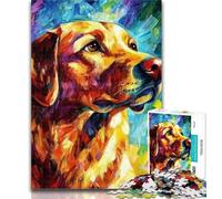 1000 Pieces for Teenagers Labrador 1000 Piece Jigsaw Puzzles for Teenagers,Educational Games Home Decoration Artists Collection, Fine Art 26x38cm