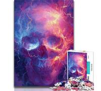 1000 Pieces for Teenagers Lightning Skeleton Jigsaws Puzzles 1000 Pieces for Adults Gifts,Present & Gift for Lovers Or Friends (26x38cm)