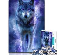 1000 Pieces for Teenagers Lightning Wolf 1000 Pieces Jigsaw Puzzles For Teens And Adults,Train Your Brain And Hands Birthday Present, Gifts 26x38cm