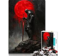 1000 Pieces for Teenagers Lone Knight 1000 Piece Jigsaw Puzzles for Teenagers,Parent-child Interaction for Age 14 Years Up (26x38cm)