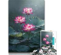 1000 Pieces for Teenagers Lotus Oil Painting 1000 Piece Jigsaw Puzzles for Teenagers,Relax Games Is Ideal As A Gift for The Whole Family 50x75cm