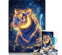 1000 Pieces for Teenagers Magic Tiger Puzzles 1000 Pieces for Adults,Toy Intellectual Game Artists Collection, Fine Art 26x38cm