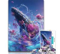 1000 Pieces for Teenagers Magical Whale 1000 Piece Jigsaw Puzzle for Adults And Teenagers,Educational Game for Birthday, Chrismas for And Age 14 50x75cm