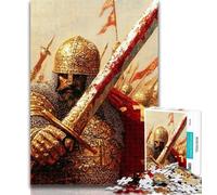1000 Pieces for Teenagers Majestic Knight Jigsaw Puzzles 1000 Pieces for Adults Teens,Family Game Stress Reliever Difficult Challenge Great Gifts And Toys 50x75cm