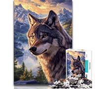 1000 Pieces for Teenagers Majestic Wolf 1000 Pieces Jigsaw Puzzles For Teens And Adults,Family Games Christmas Birthday Gifts (26x38cm)