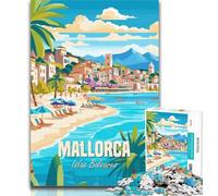 1000 Pieces for Teenagers Mallorca Islas Baleares 1000 Piece Jigsaw Puzzle for Adults And Teenagers,Educational Games Home Decoration Artists Collection, Fine Art 26x38cm