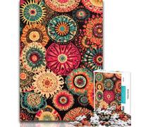 1000 Pieces for Teenagers Mandala Flower Collage 1000 Pieces Jigsaw Puzzle For Adults Teens,Toy Intellectual Game Artists Collection, Fine Art 26x38cm