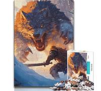 1000 Pieces for Teenagers Mighty Medieval Knight 1000 Piece Jigsaw Puzzle for Adults And Teenagers,Educational Games Home Decoration Artists Collection, Fine Art (50x75cm)