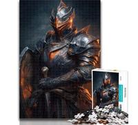 1000 Pieces for Teenagers Mighty Medieval Knight Adult Jigsaws 1000 Pieces Difficult,Toys Educational Games Stress Relieving Artists Collection, Fine Art 26x38cm
