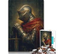 1000 Pieces for Teenagers Mighty Medieval Knight Jigsaw Puzzles for Teenagers 1000 Piece,Educational Games Home Decoration Artists Collection, Fine Art (38x26cm)