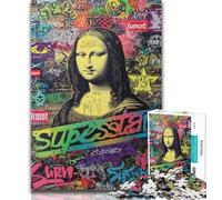 1000 Pieces for Teenagers Mona Lisa Is Funny 1000 Pieces Jigsaw Puzzle For Adults Teens,Toy Intellectual Game Artists Collection, Fine Art 50x75cm