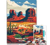 1000 Pieces for Teenagers Monument Valley Majestic Jigsaw Puzzles for Adults 1000 Pieces,Family Game Stress Reliever Difficult Challenge Great Gifts And Toys 75x50cm