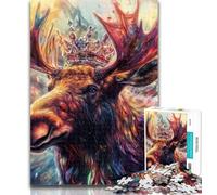 1000 Pieces for Teenagers Moose Art Jigsaws 1000 Pieces for Adults,Learning Educational Toys Family Games Birthday Present, Gifts 50x75cm
