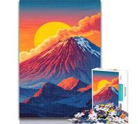 1000 Pieces for Teenagers Mount Fuji at Sunset Jigsaws 1000 Pieces for Teenagers,Decompressing Intellectual Educational Toy Great Gifts And Toys 26x38cm
