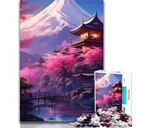 1000 Pieces for Teenagers Mount Fuji Japan Puzzles 1000 Pieces for Adults,for Is Ideal As A Gift for The Whole Family for And 14 Years Old 26x38cm