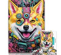 1000 Pieces for Teenagers Mutant Corgi Jigsaw Puzzles for Teenagers 1000,Toys Educational Games Stress Relieving Great Gifts And Toys 50x75cm