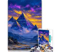 1000 Pieces for Teenagers Mysterious Egyptian Pyramids Jigsaw Puzzles for Adults,Challenging Game Toys for Is Ideal As A Gift for The Whole Family 26x38cm