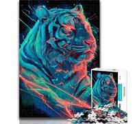 1000 Pieces for Teenagers Mysterious Tiger Jigsaws Puzzles 1000 Pieces for Teenagers Gifts,Educational Game for Birthday, Chrismas for And 14 Years Old 50x75cm