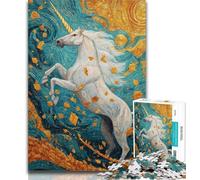 1000 Pieces for Teenagers Mysterious Unicorn 1000 Pieces Jigsaw Puzzles For Teens And Adults,with Fully Interlocking Randomly Shaped Pieces for And 14 Years Old 26x38cm