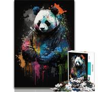 1000 Pieces for Teenagers Neon Panda 1000 Piece Jigsaw Puzzle for Adults Teens,Family Game Stress Reliever Difficult Challenge Great Gifts And Toys (50x75cm)