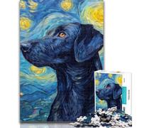 1000 Pieces for Teenagers Night Sky Labrador 1000 Pieces Jigsaw Puzzles For Teens And Adults,with Fully Interlocking Randomly Shaped Pieces for And 14 Years Old 50x75cm