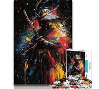 1000 Pieces for Teenagers Ninja Samurai Oil Painting 1000 Pieces Jigsaw Puzzle for Adults& Teens,DIY Birthday Gifts for Teens And Adults (26x38cm)