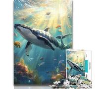 1000 Pieces for Teenagers Ocean Whales Puzzles for Adults 1000 Pieces,Family Entertainment Toys Is Ideal As A Gift for The Whole Family 26x38cm