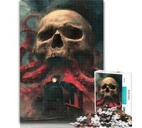 1000 Pieces for Teenagers Octopus Skeleton 1000 Pieces Jigsaw Puzzles For Teens And Adults,with Fully Interlocking Randomly Shaped Pieces for And 14 Years Old 50x75cm