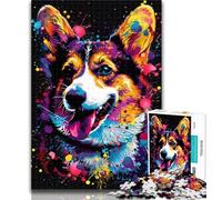 1000 Pieces for Teenagers Pembroke Welsh Corgi Adult Jigsaws 1000 Pieces Difficult,Toys Educational Games Stress Relieving Artists Collection, Fine Art 26x38cm