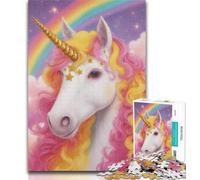 1000 Pieces for Teenagers Pink Unicorn Adult Jigsaw Puzzles 1000,for Educational Game Challenge Toy Artists Collection, Fine Art 26x38cm