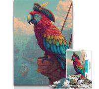 1000 Pieces for Teenagers Pirate Parrot 1000 Pieces Jigsaw Puzzle for Adults& Teens,DIY Birthday Gifts for Teens And Adults 26x38cm