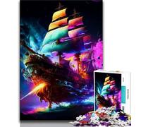 1000 Pieces for Teenagers Pirate Ship Colorful Puzzles 1000 Pieces for Adults,for Is Ideal As A Gift for The Whole Family for And 14 Years Old (38x26cm)