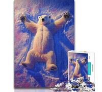 1000 Pieces for Teenagers Polar Bears 1000 Piece Jigsaw Puzzles for Teenagers Gifts,Challenging Game And Family Play Secret Santa Gifts 26x38cm