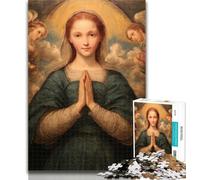 1000 Pieces for Teenagers Portrait of Mary The Mother 1000 Piece Jigsaw Puzzles for Adults,Diy Modern Wall Art Unique Gift Home Decor 26x38cm