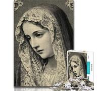 1000 Pieces for Teenagers Portrait of Mary The Mother Jigsaw Puzzles for Teenagers 1000 Piece,Family Game Stress Reliever Difficult Challenge Secret Santa Gifts (26x38cm)