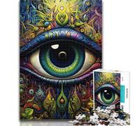 1000 Pieces for Teenagers Psychedelic Eyes 1000 Pieces Jigsaw Puzzle for Adults& Teens,DIY Birthday Gifts for Teens And Adults 50x75cm