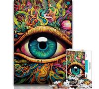 1000 Pieces for Teenagers Psychedelic Eyes 1000 Pieces Jigsaw Puzzles for Adults And Teens,Unique Birthday And Gifts for Age 14+ (50x75cm)