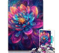 1000 Pieces for Teenagers Psychedelic Lotus 1000 Piece Jigsaw Puzzles for Adults,Diy Modern Wall Art Unique Gift Home Decor 50x75cm
