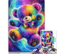 1000 Pieces for Teenagers Rainbow Teddy Bear Jigsaws 1000 Pieces for Teenagers,Decompressing Intellectual Educational Toy Great Gifts And Toys 75x50cm